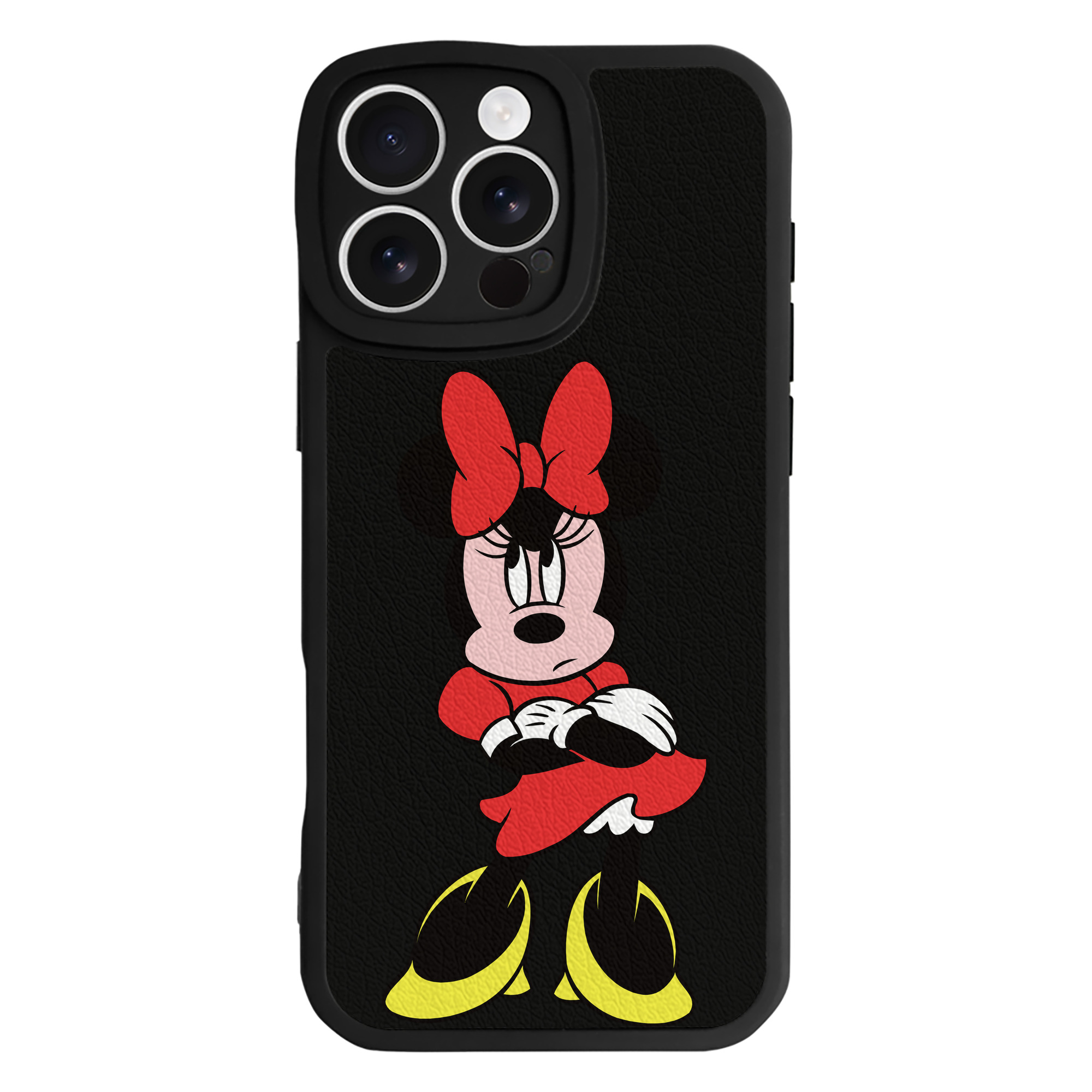 （画像用） ミッキーマウス Mickey Mouse 【iPhone 16シリーズ対応】シリコンスマホケース（レザー調） 材質：シリコン